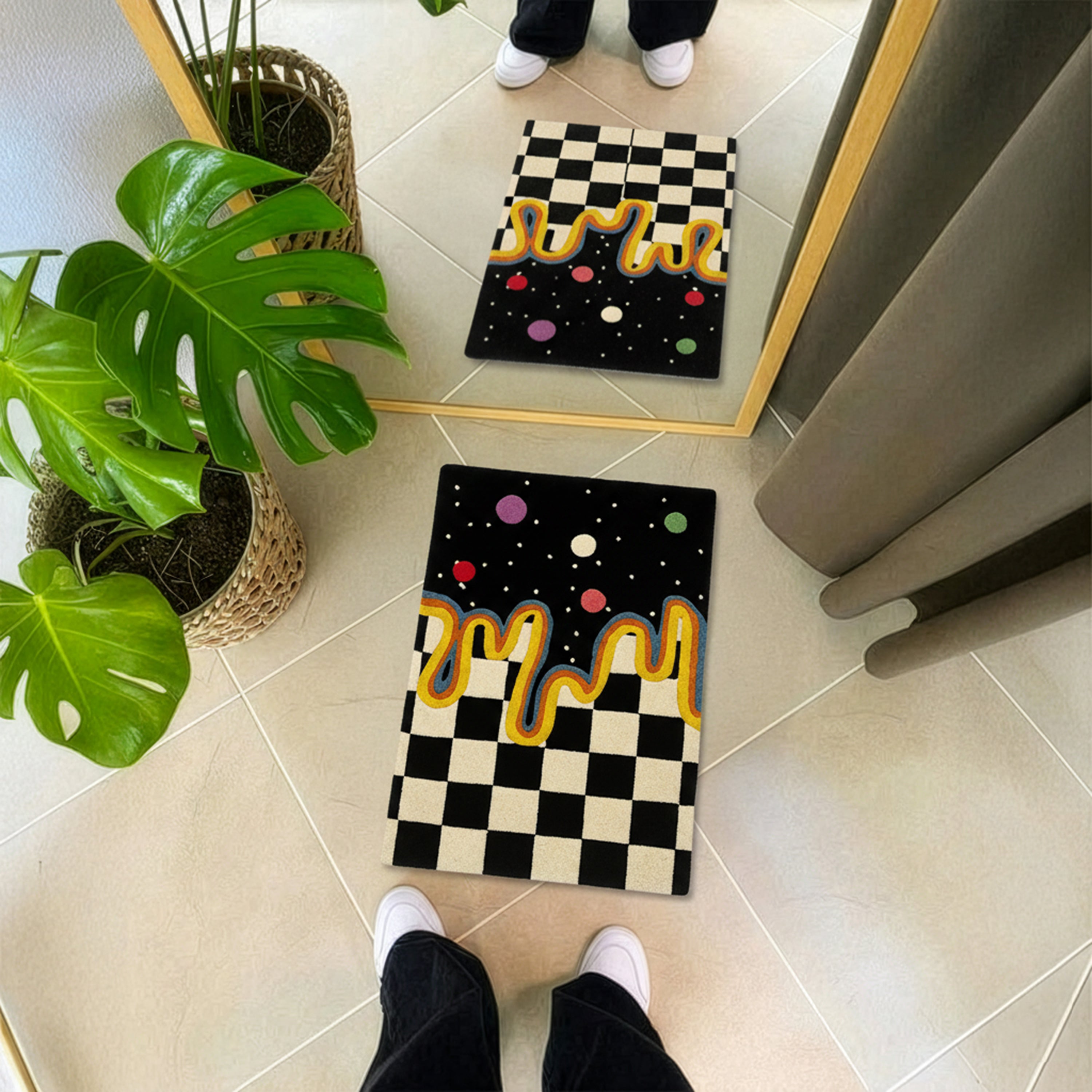 Space Check Rug - Cozy Cult®